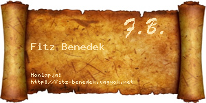 Fitz Benedek névjegykártya