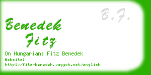 benedek fitz business card